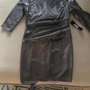 Jump Shimmering Black Asymmetrical Dress Great NYE Dress sexy than it looks!